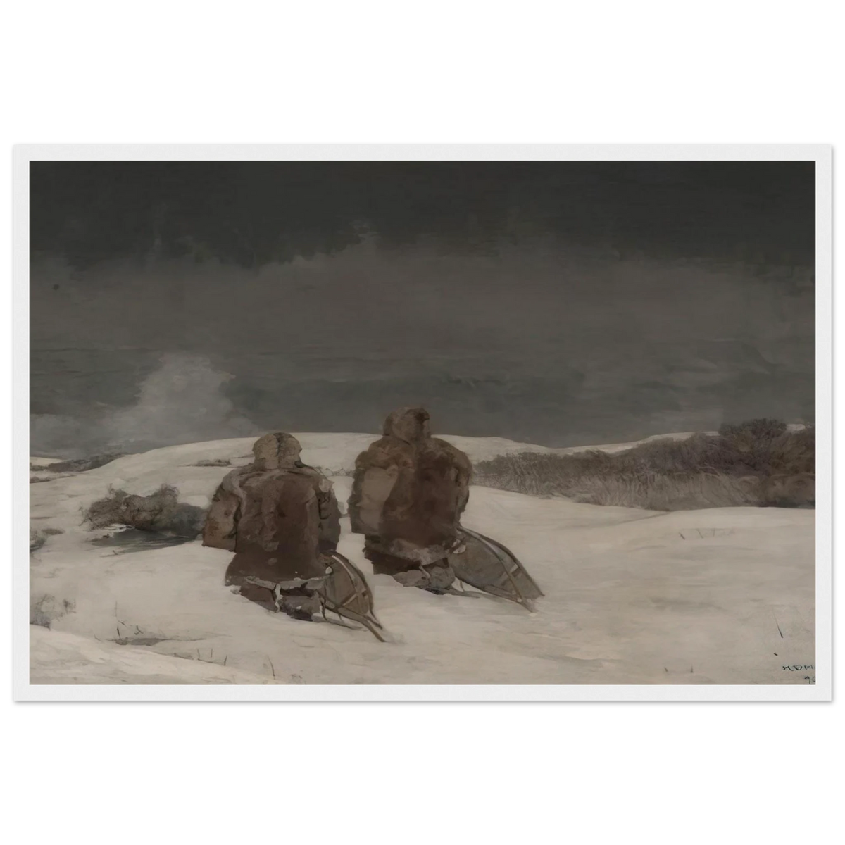 BELOW ZERO Framed Poster | Winslow Homer Framed Prints Wall Art | Winslow Homer Store