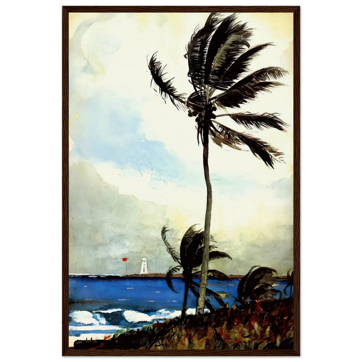 PALM TREE NASSAU Framed Poster | Winslow Homer Framed Prints Wall Art | Winslow Homer Store