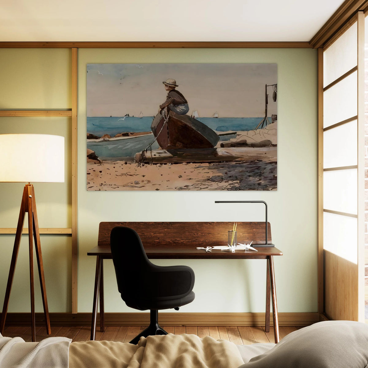 WAITING FOR DAD Poster | Winslow Homer Poster | Winslow Homer Store