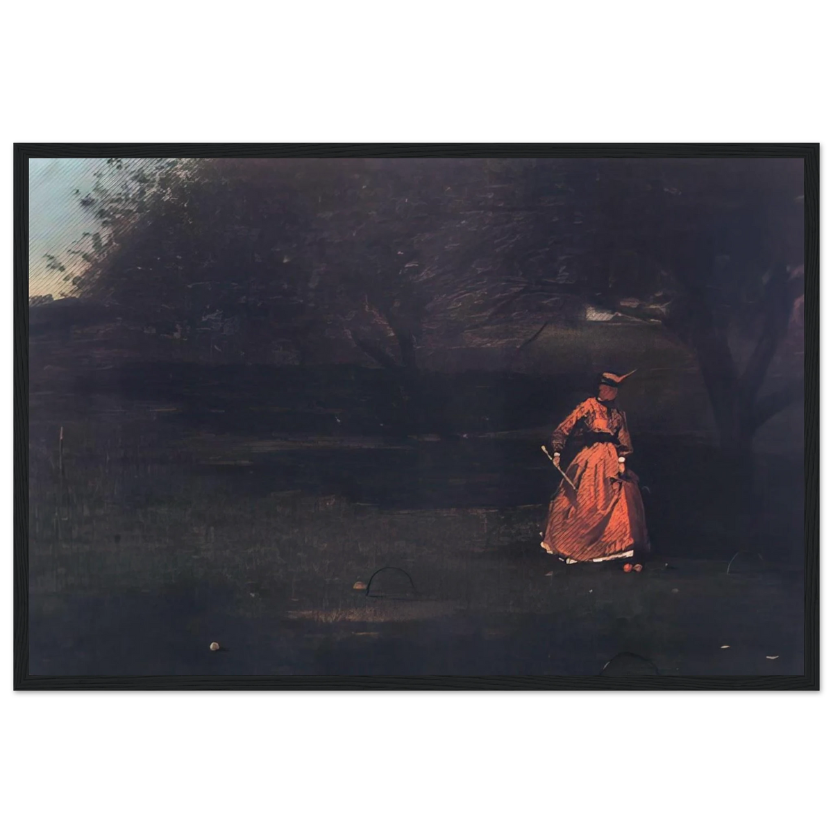 CROQUET PLAYERS 1 Framed Poster | Winslow Homer Framed Prints Wall Art | Winslow Homer Store