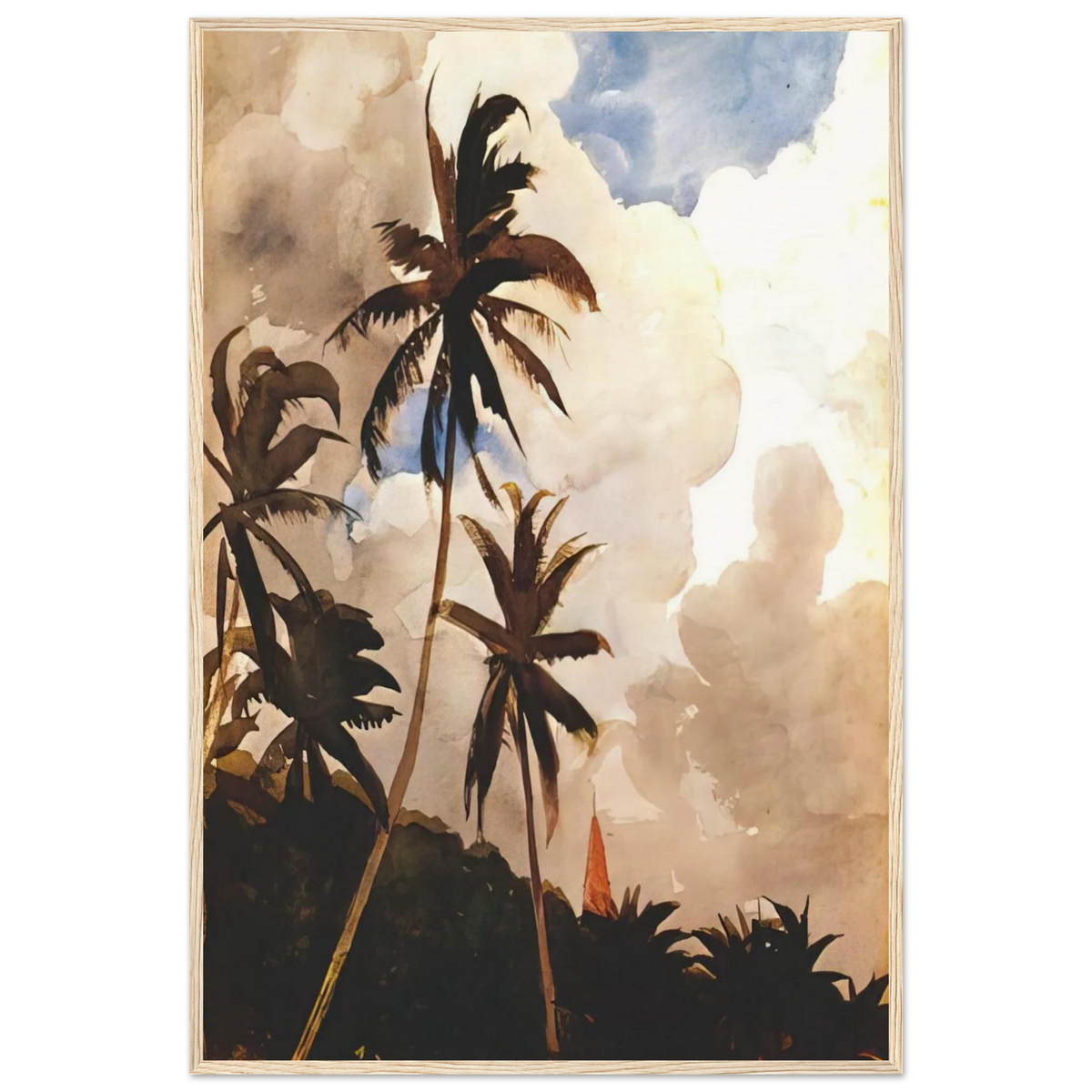 PALM TREES BAHAMAS Framed Poster | Winslow Homer Framed Prints Wall Art | Winslow Homer Store