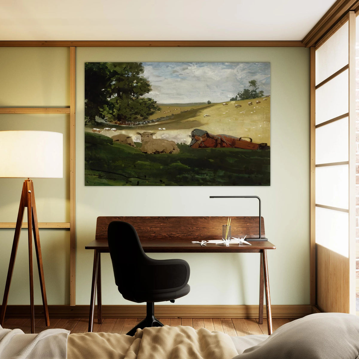 WARM AFTERNOON SHEPHERDESS Poster | Winslow Homer Poster | Winslow Homer Store