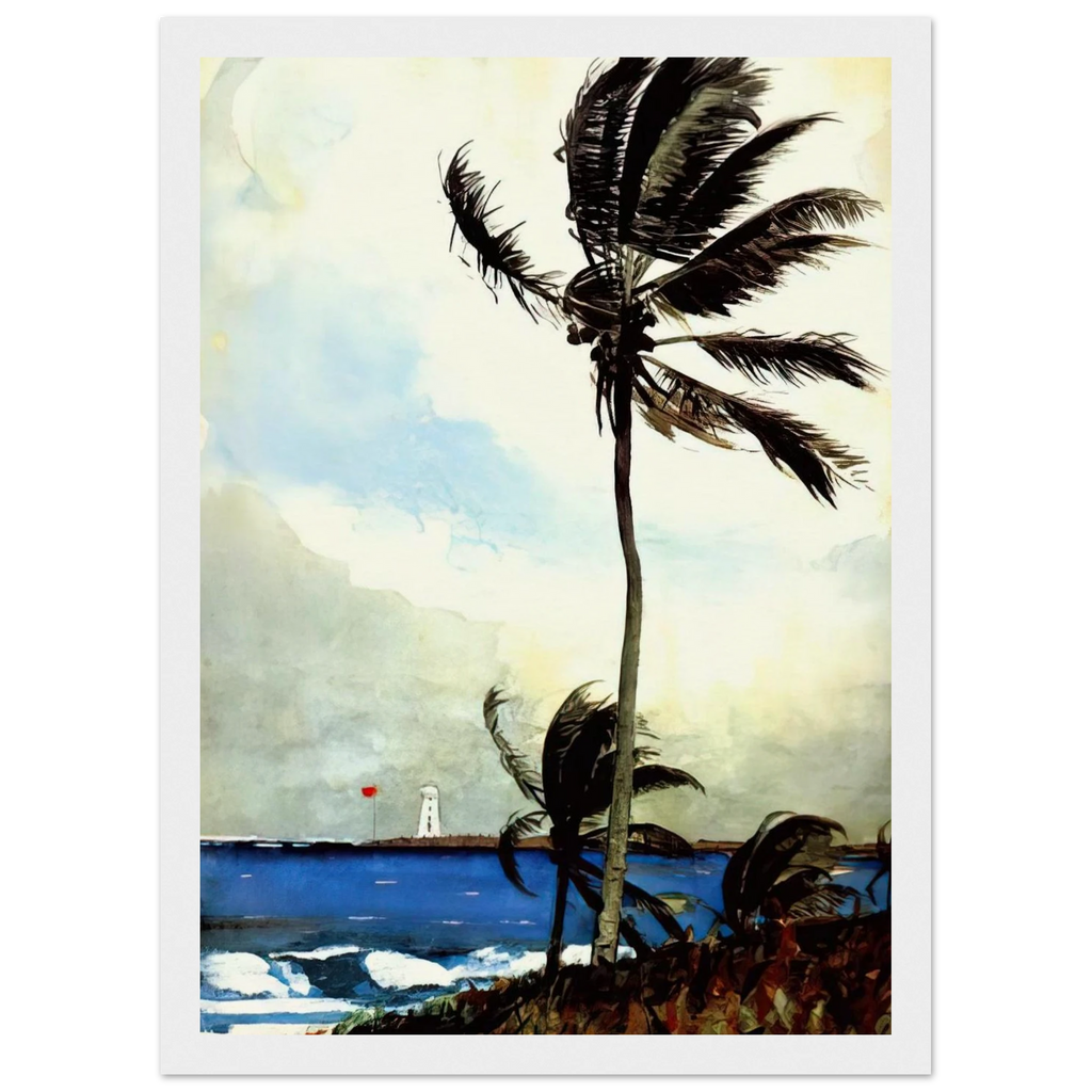 PALM TREE NASSAU Framed Poster | Winslow Homer Framed Prints Wall Art | Winslow Homer Store