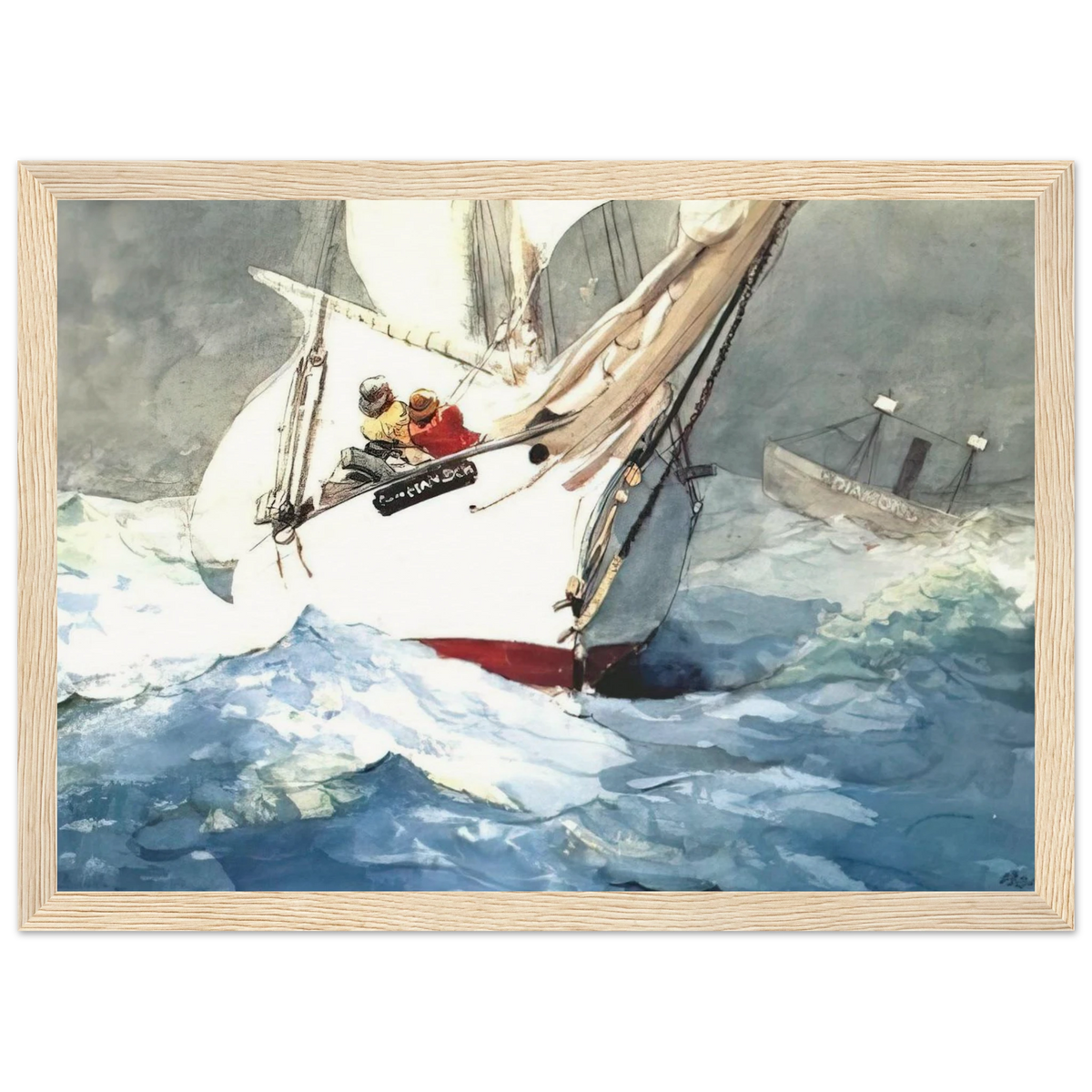 DIAMOND SHOAL Framed Poster | Winslow Homer Framed Prints Wall Art | Winslow Homer Store