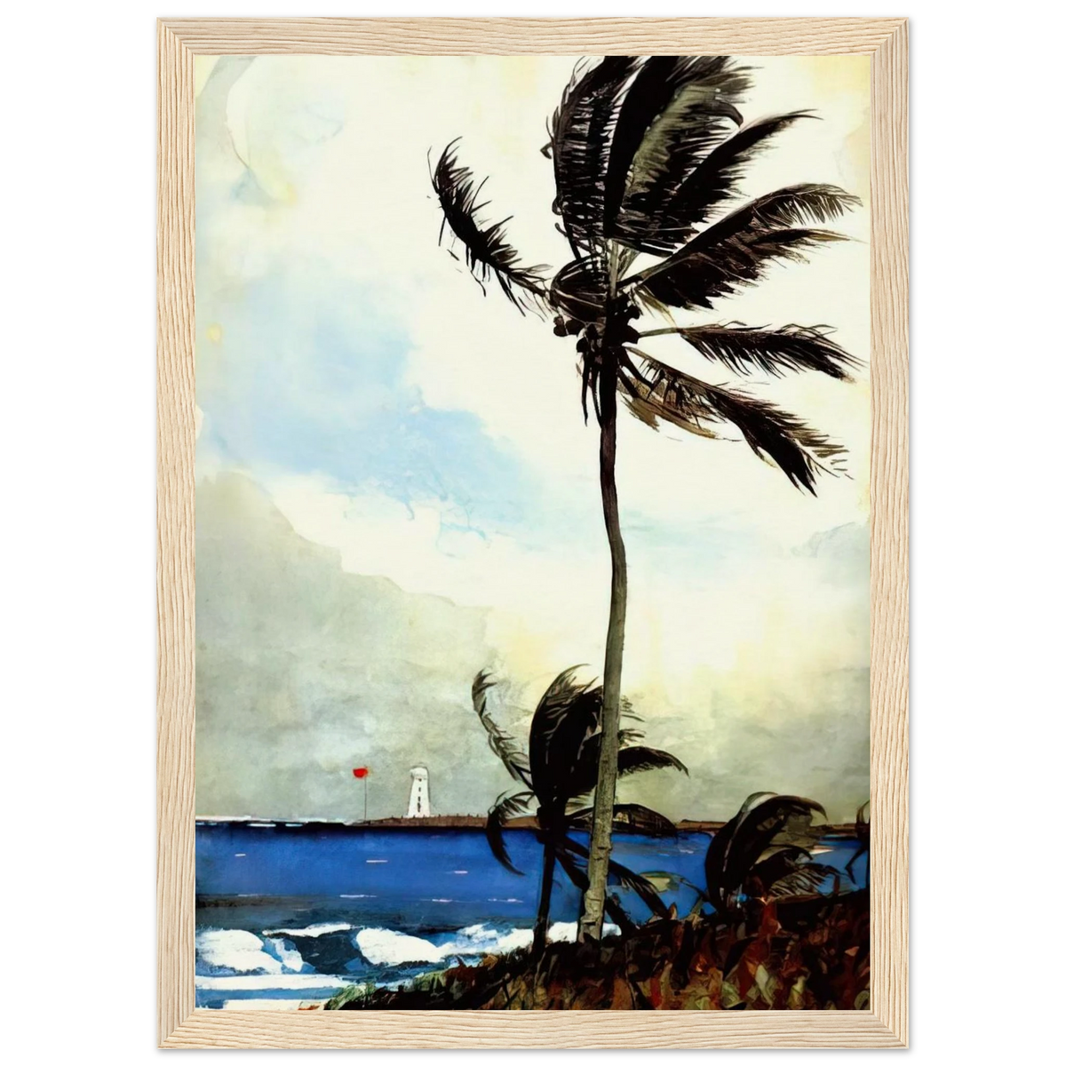 PALM TREE NASSAU Framed Poster | Winslow Homer Framed Prints Wall Art | Winslow Homer Store