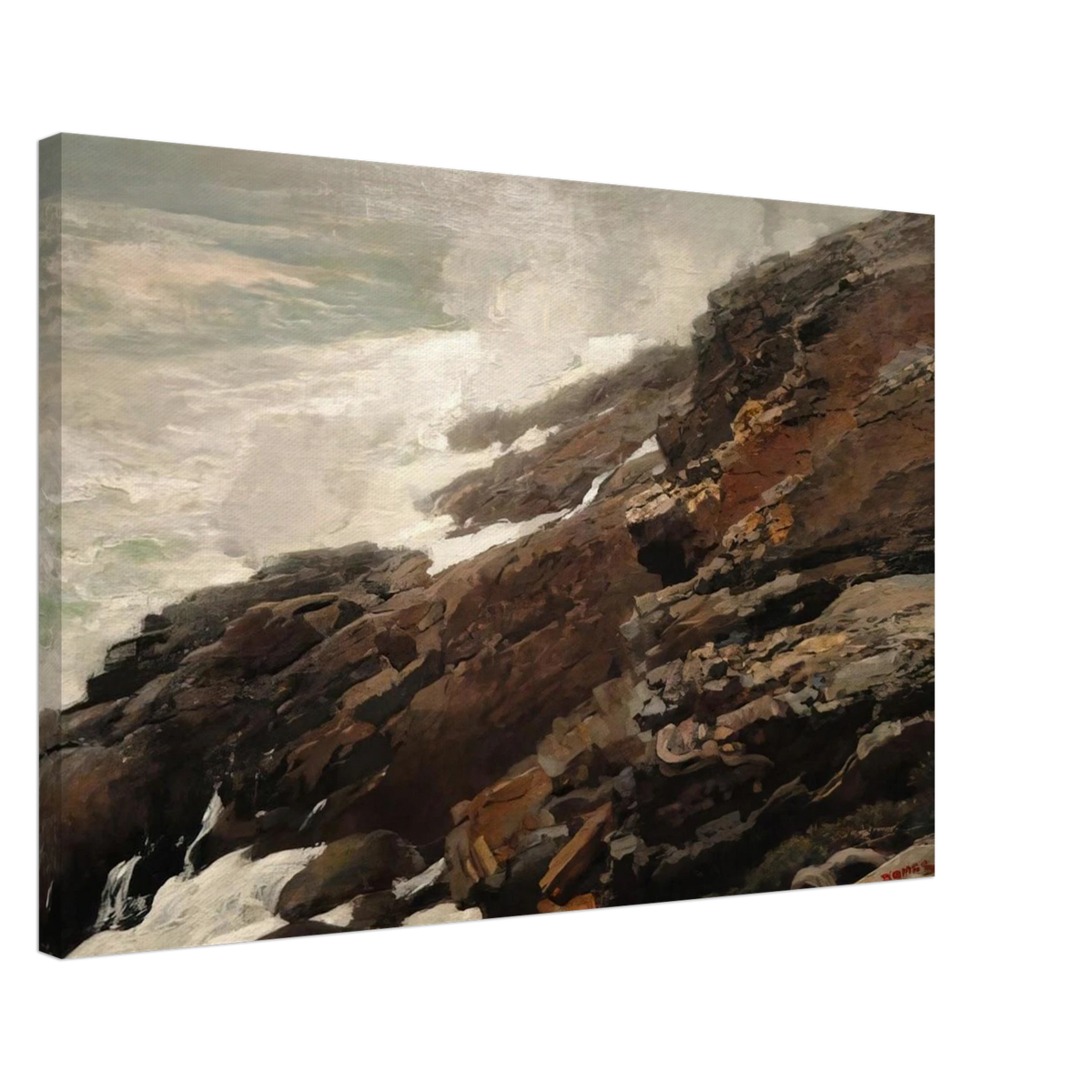 HIGH CLIFF COAST OF MAINE Canvas | Winslow Homer Canvas | Winslow Homer Store