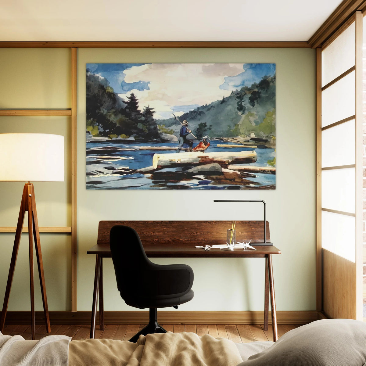 HUDSON RIVER LOGGING Poster | Winslow Homer Poster | Winslow Homer Store