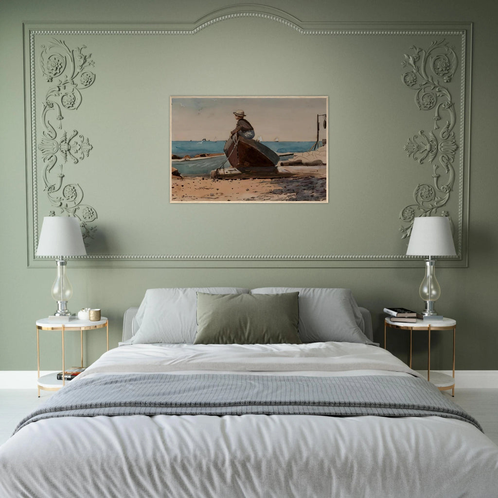 WAITING FOR DAD Framed Poster | Winslow Homer Framed Prints Wall Art | Winslow Homer Store