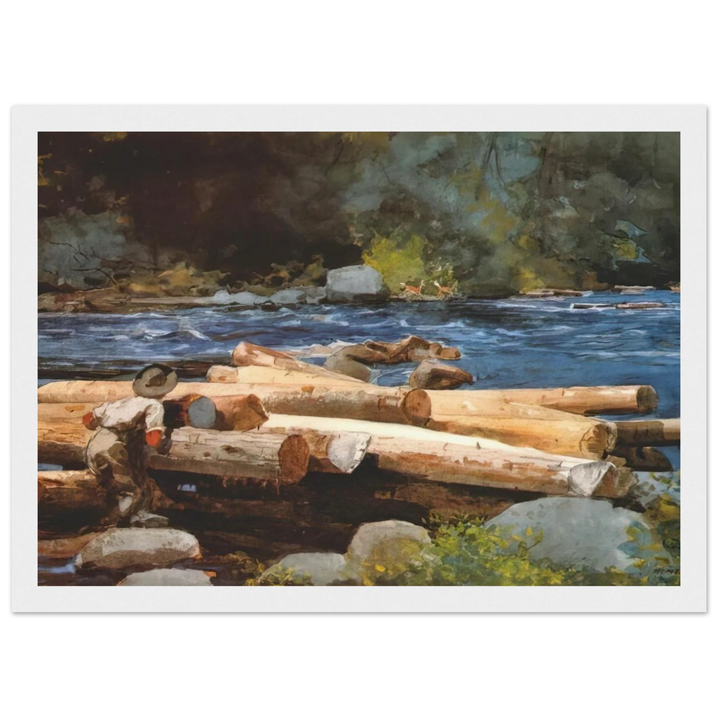 HUDSON RIVER Framed Poster | Winslow Homer Framed Prints Wall Art | Winslow Homer Store