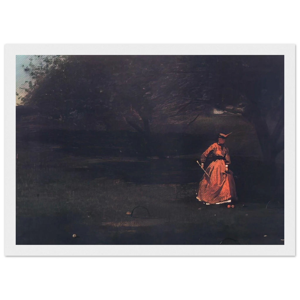 CROQUET PLAYERS 1 Framed Poster | Winslow Homer Framed Prints Wall Art | Winslow Homer Store