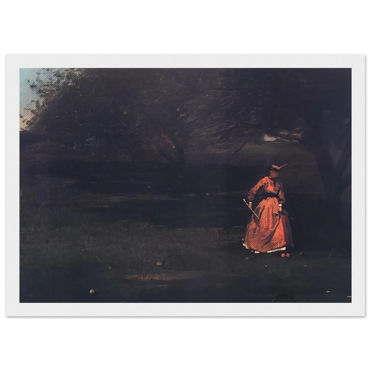 CROQUET PLAYERS 1 Framed Poster | Winslow Homer Framed Prints Wall Art | Winslow Homer Store