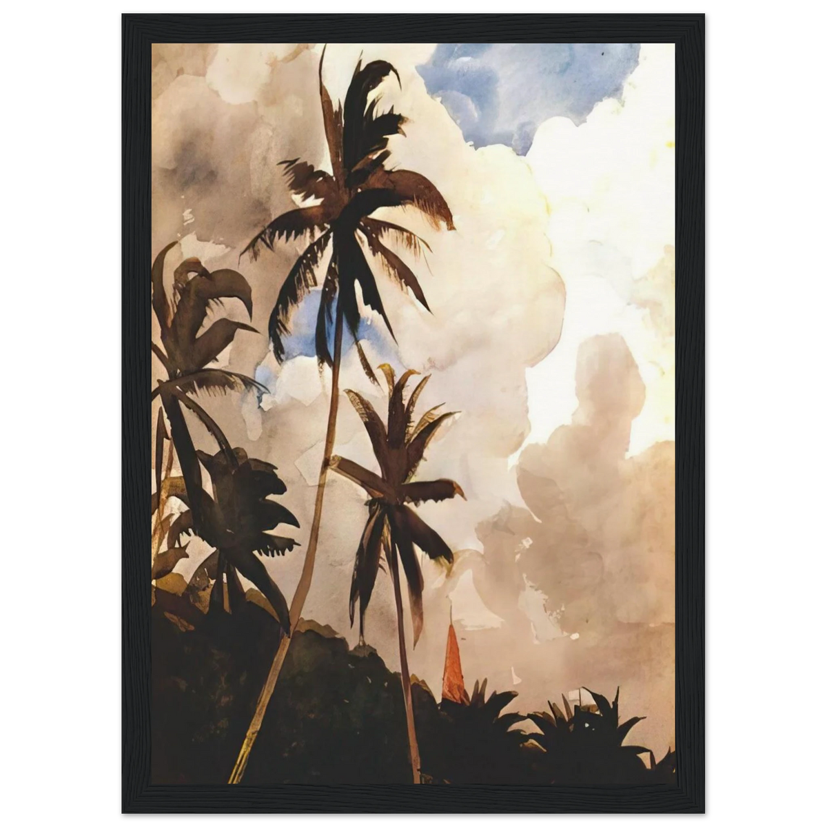 PALM TREES BAHAMAS Framed Poster | Winslow Homer Framed Prints Wall Art | Winslow Homer Store