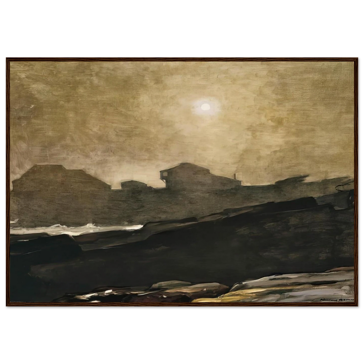THE ARTISTS STUDIO IN AFTERNOON FOG 1894 Framed Poster | Winslow Homer Framed Prints Wall Art | Winslow Homer Store