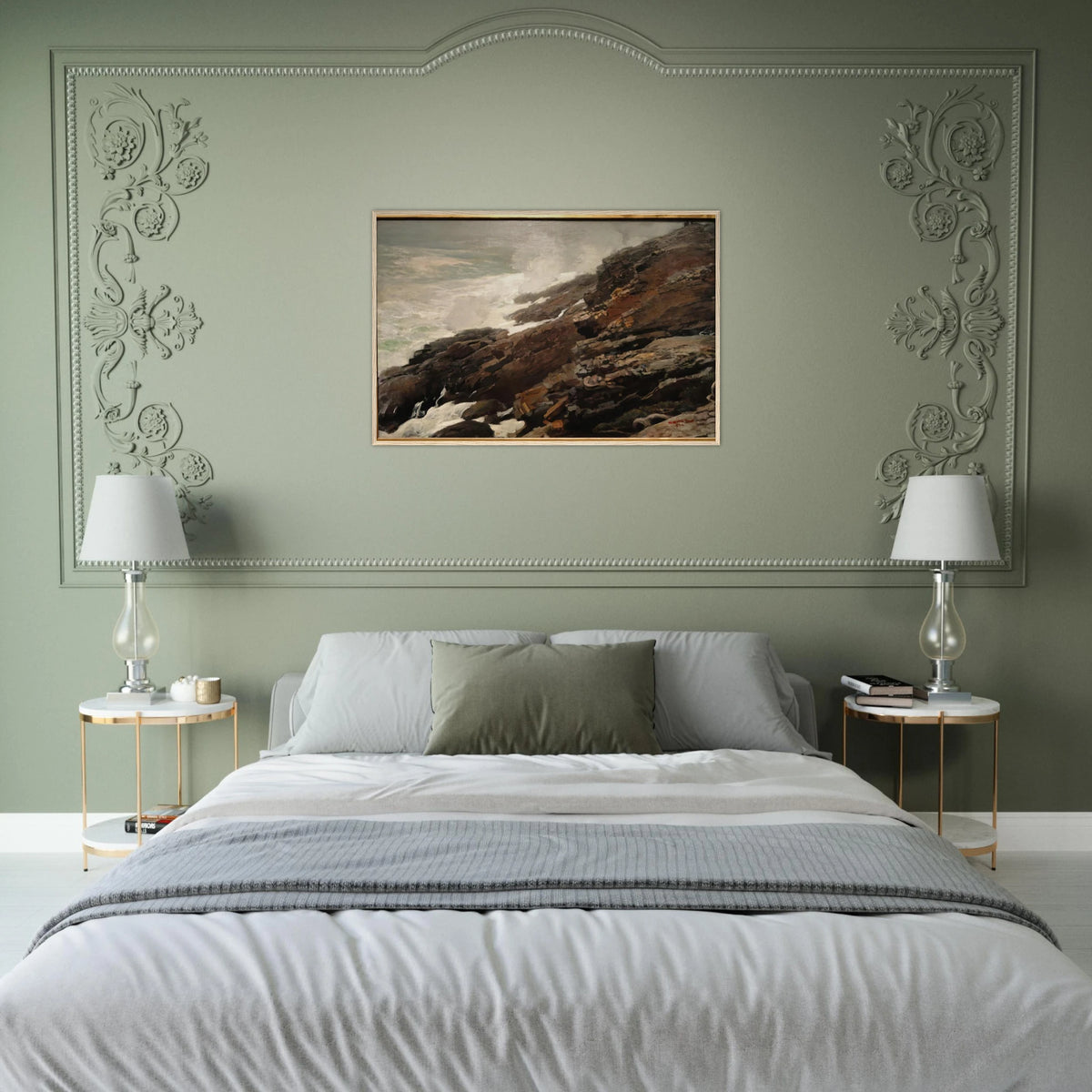 HIGH CLIFF COAST OF MAINE Framed Poster | Winslow Homer Framed Prints Wall Art | Winslow Homer Store