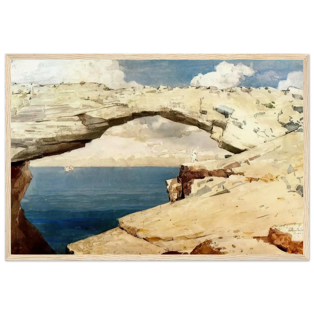 GLASS WINDOWS BAHAMAS 1885 Framed Poster | Winslow Homer Framed Prints Wall Art | Winslow Homer Store